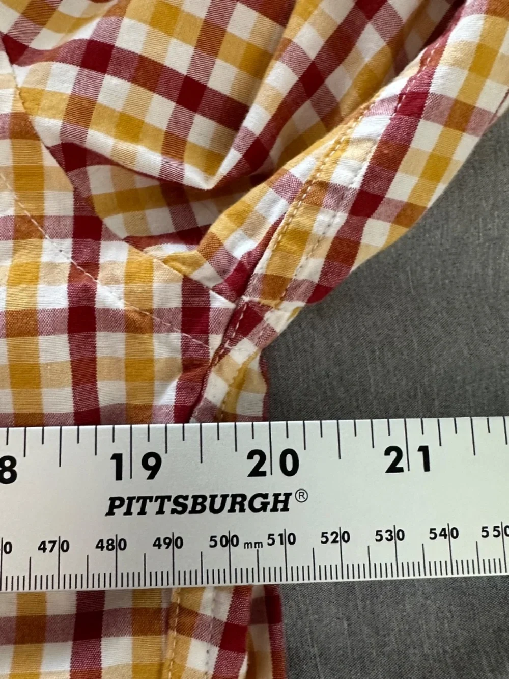 J.Crew Men's Size Small Long-Sleeve Button-Down Shirt Red/Gold Checkered Plaid